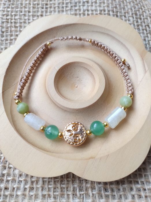 Bransoletka cytryn, awenturyn, oliwin