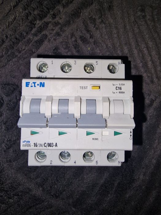 Eaton Wyłącznik Różnicowo-Nadprądowy 4P 16A C 0,03A Typ A Mrb6