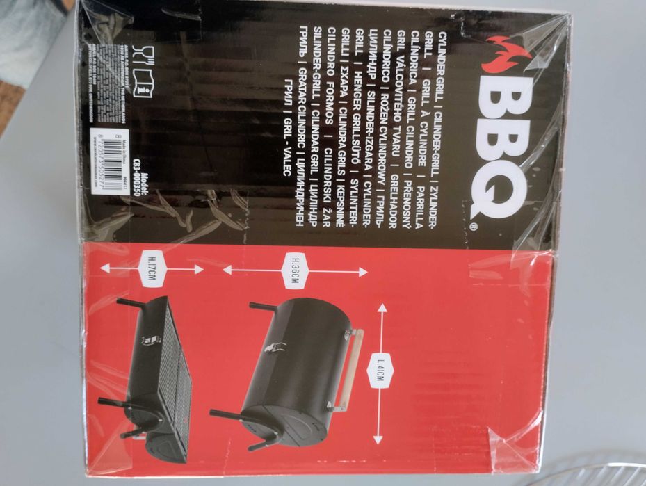 Barbecue, Cilinder Grill - Novo em caixa, nunca utilizado. L41cm X W26cm X H36cm