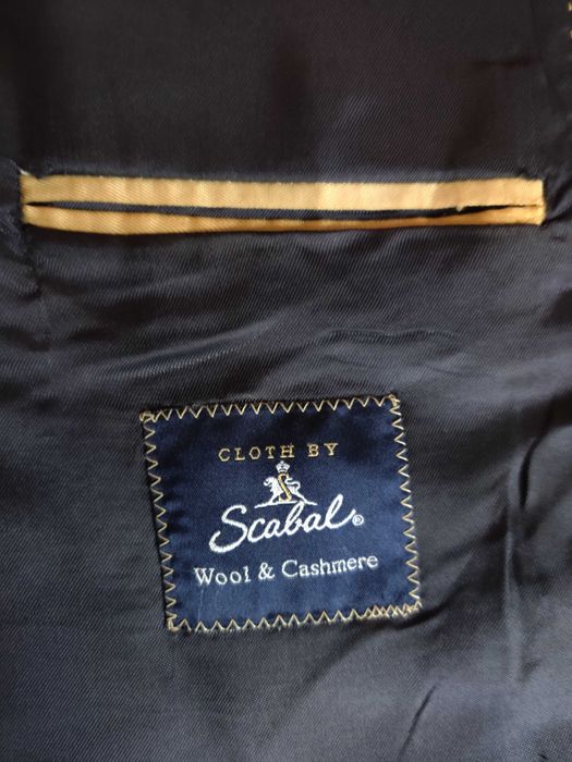 Scabal классический мужской кашемировый пиджак ручной работы.
