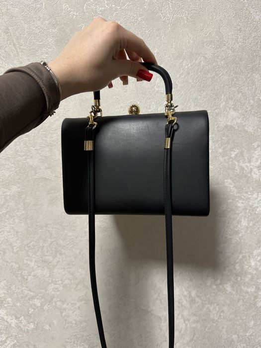Стильна сумка чорна маленька брендова Versace