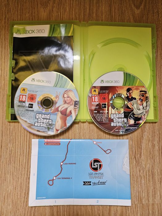 GTA V gra Xbox 360 + mapa