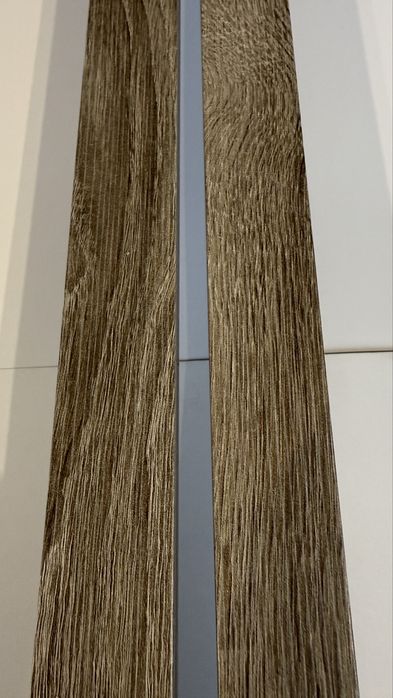 Lamele 3D szary dab, 4x3x280 cm, z frezem, nowe, 35 szt