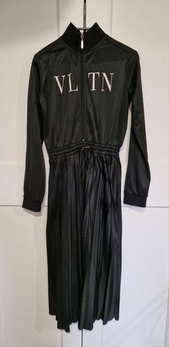 Sukienka długa, czarna, rozsuwana, plisowana, rozmiar 34, 36, xs, s