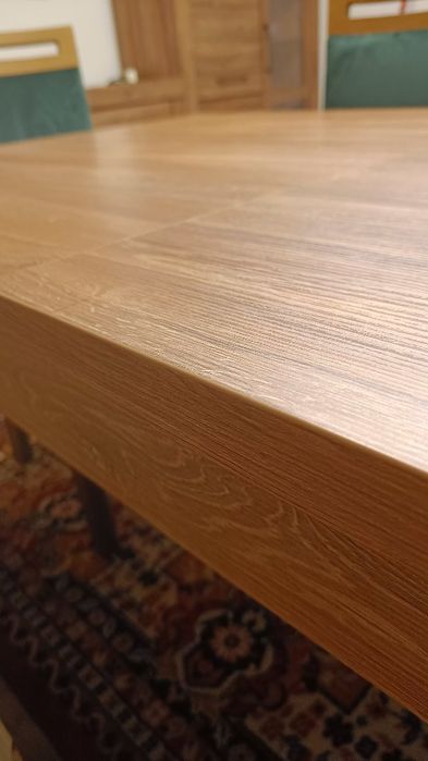 Do negocjacji jak nowy komplet BRW stół Gent i krzesła dąb starling welurowe 160/200/240x90 meble do salonu jadalni kuchni  butelkowa zieleń
