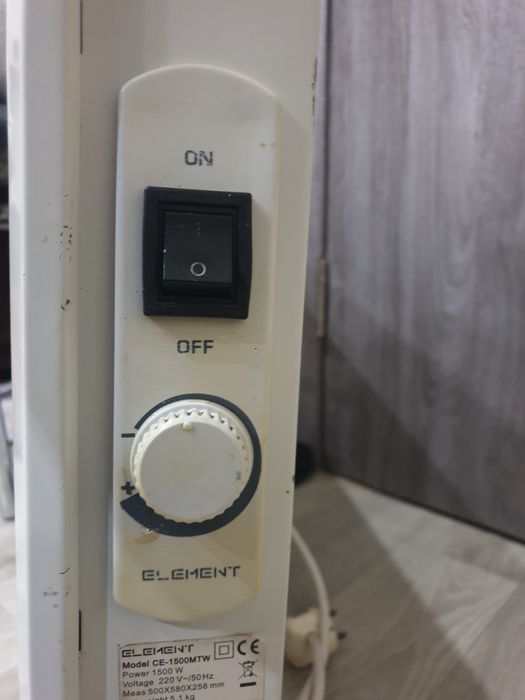 Элекро Обогреватель 1.5 кВт. калорифер конвектор Element CE-1500MTW