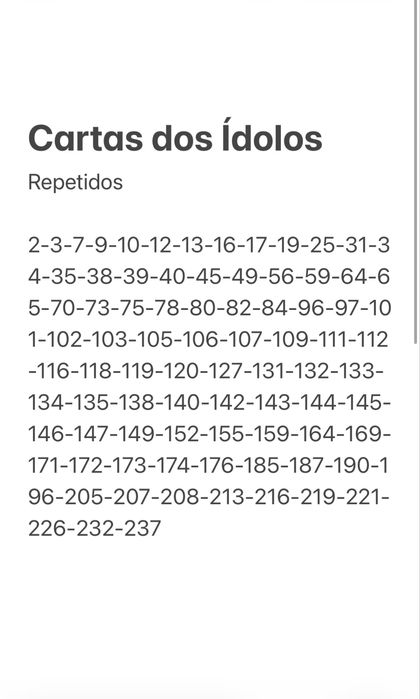Cartas dos Ídolos do Futebol Português 25/26