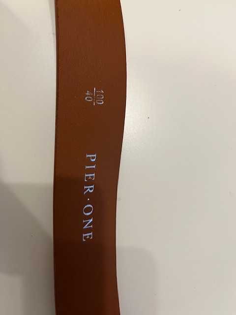 Pier one pasek damski cognac black 2 sztuki