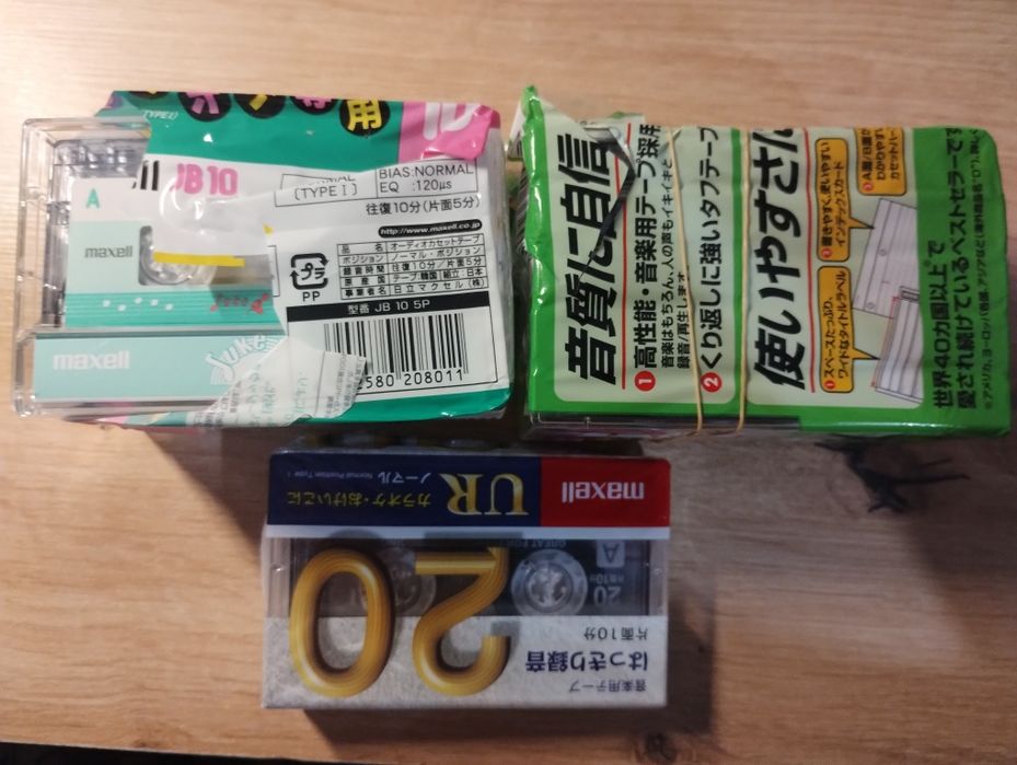 Набір з 10 аудіокасет Maxell та TDK (10 та 20 хв).Японія, Стан NOS!