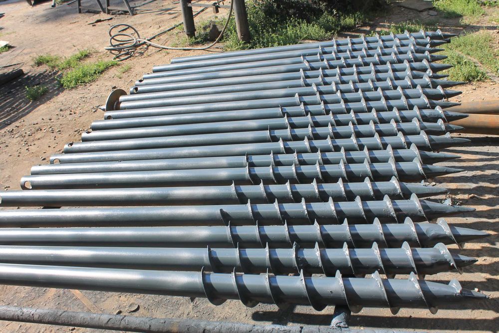 Винтовые сваи (гвинтові палі) для дома, терасы, забора, навеса