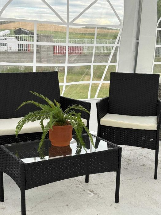 Conjunto de jardim com sofá, cadeiras e mesa / Novo / Frete grátis / Pagamento na entrega
