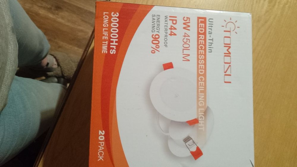 Reflektory sufitowe LED 20 x 5 W nowe