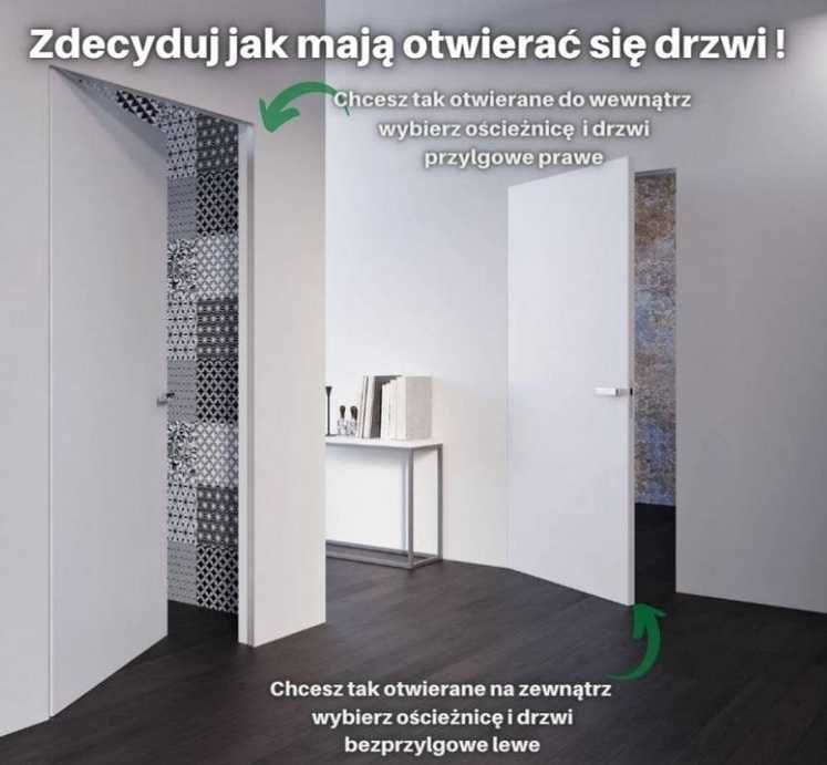 Drzwi ukryte  SARA EKO  do malowania - dostępne od ręki