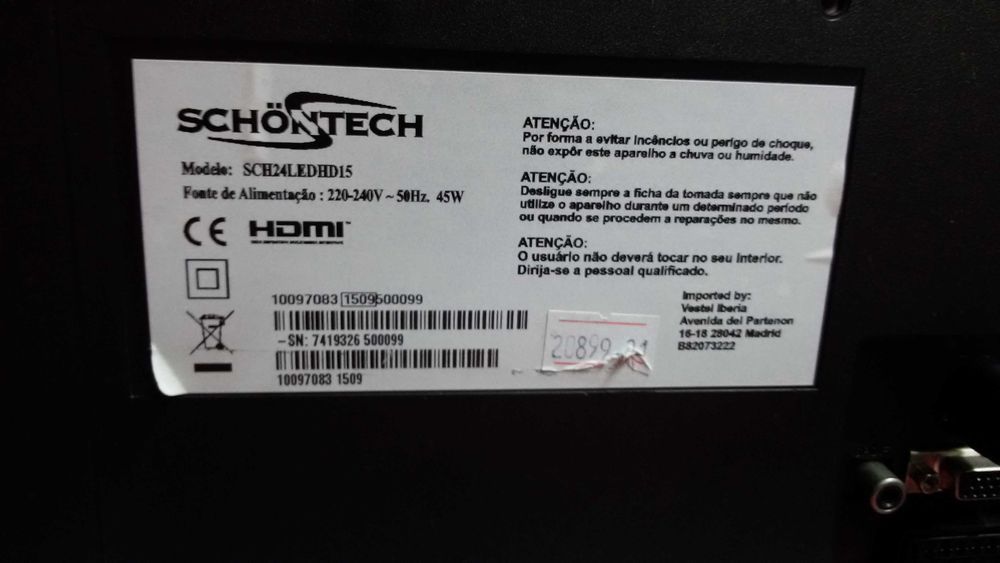tv led schontech sch24ledhd