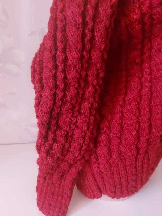 Шерстяная шикарная женская кофта самовязка, шерсть
