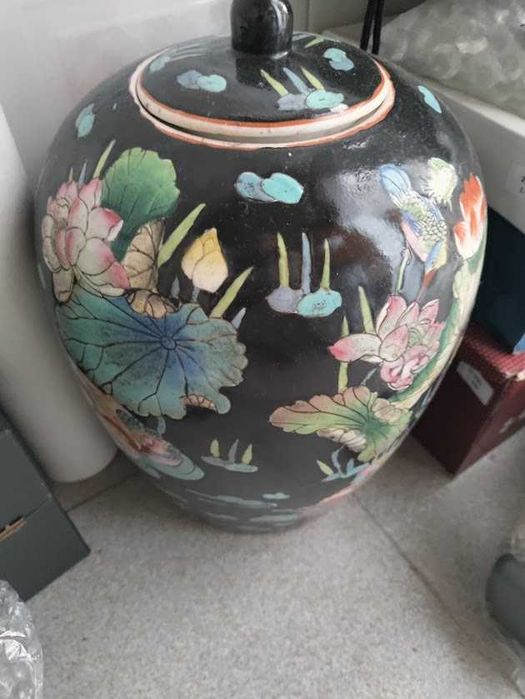 Jarro de Gengibre  Preto em Porcelana Chinesa, mid-century