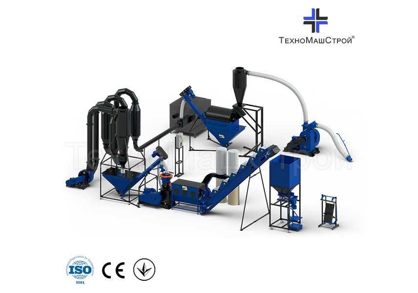 Лінія гранулювання Линия гранулирования пеллет Обладнання для пелет.