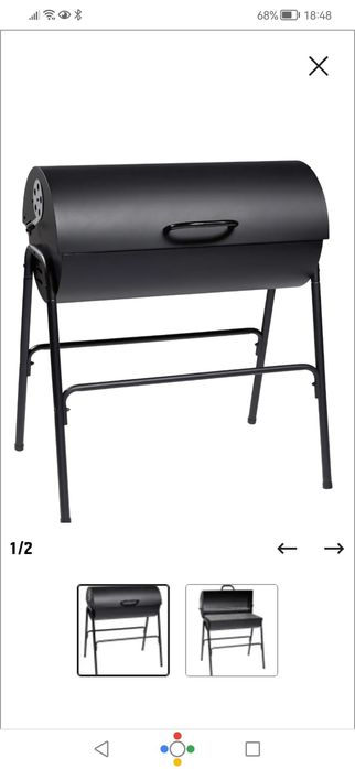 Grill węglowy duży typu beczka nowy