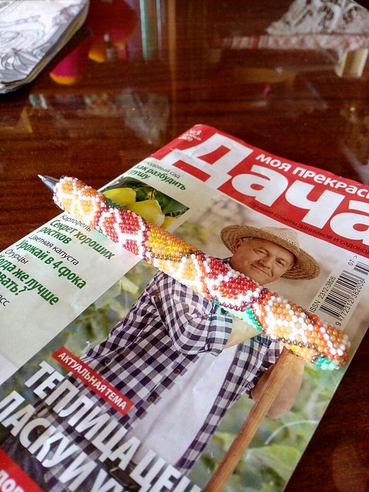 Ручки связанные крючком и бисером