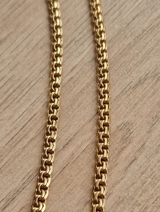 Fio em Ouro Malha Friso + Cara de Cristo 19.2k