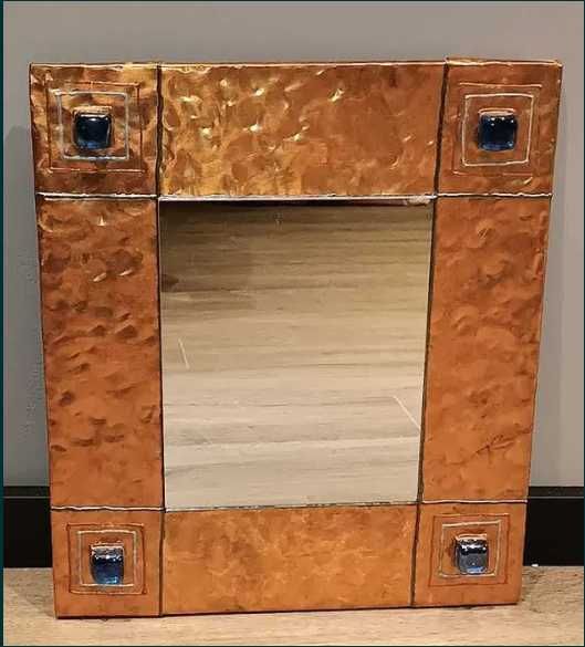 lustro w miedzianej ramie NOWE