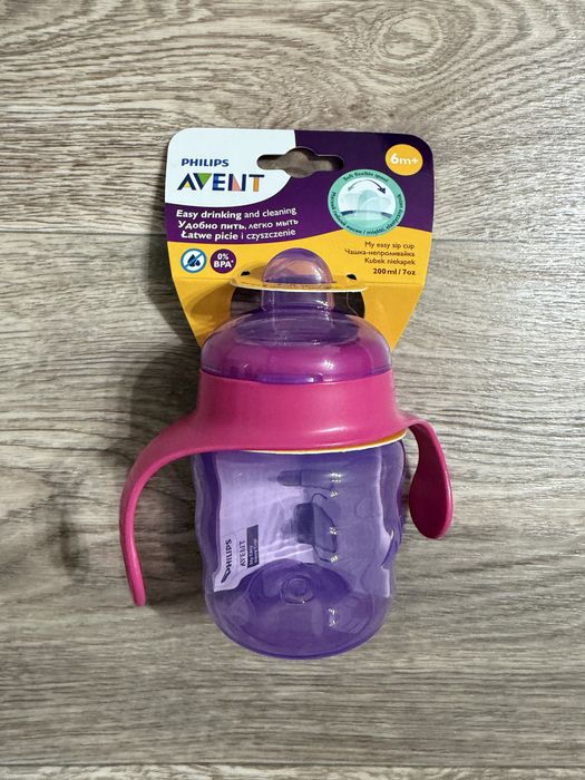 Поїльник-непроливайка дитячий Philips 6 міс. Pink, 200 мл (SCF551/03)