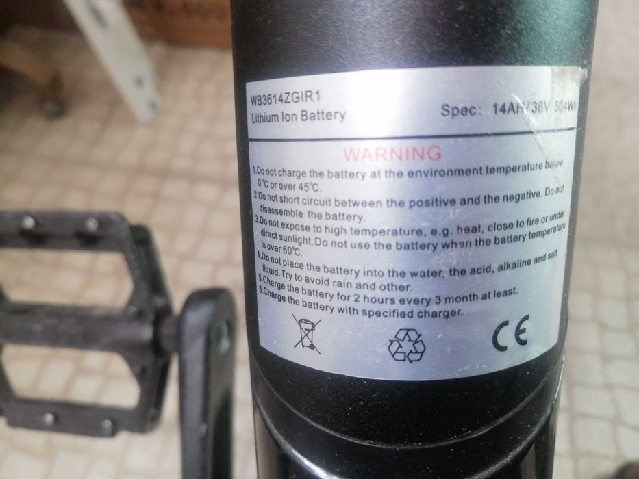 Bicicleta elétrica - com acessórios - aut. 100km