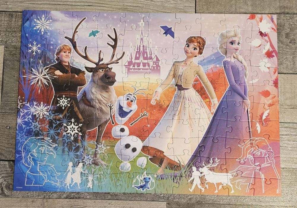 Puzzle Frozen świecące w ciemności 100