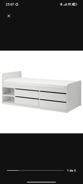 Cama Individual Branca 200x90 cm 

Vendo cama individual branca (200x90 cm), com menos de 4 meses de utilização, em exce
