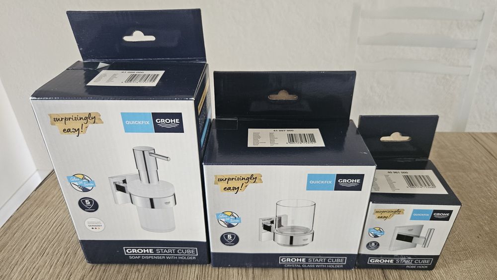 Набір аксесуарів 3в1 Grohe QuickFix Start Cube (BF40961SC)