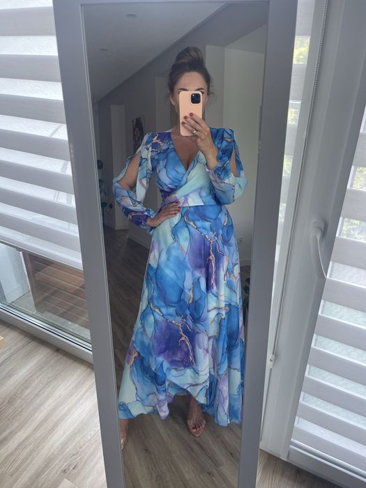Piękna maxi długa sukienka 38/40 Exclusive #pieknasukienka