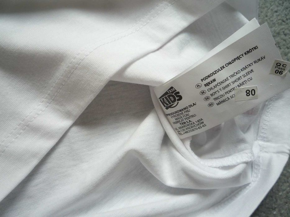 Nowa Kids 140 Biała Koszulka Kibica Polska biało - czerwoni