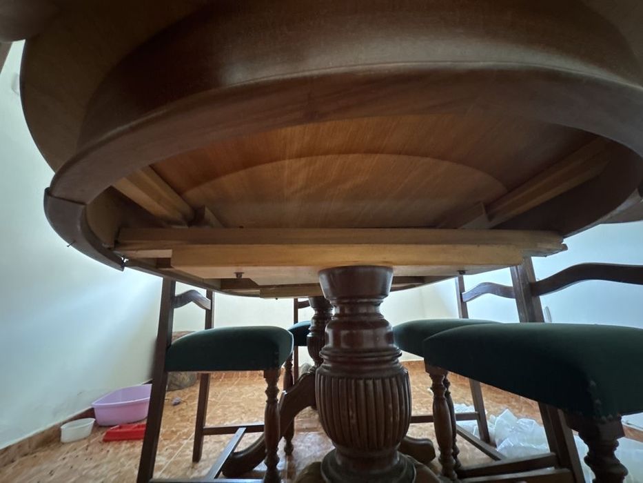 Mesa de jantar em madeira maciça + 6 cadeiras mais fotos mensagem privada