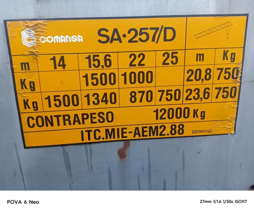 Кран башенний швидкомонтуючий