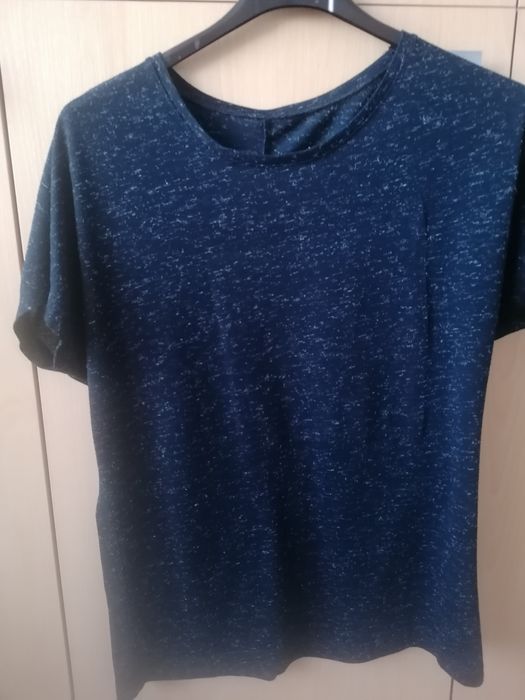 WYSYŁKA OLX 1 ZŁ Granatowa bluzka dzianinowa w IDEALNYM STANIE