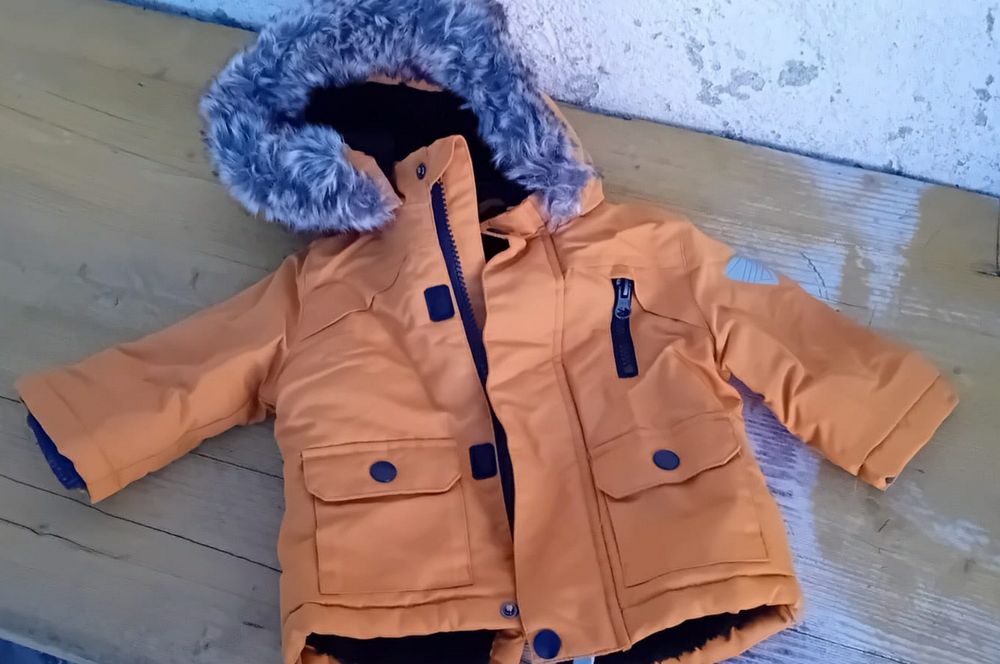 Casaco quente de inverno bebé tamanho até 6 meses