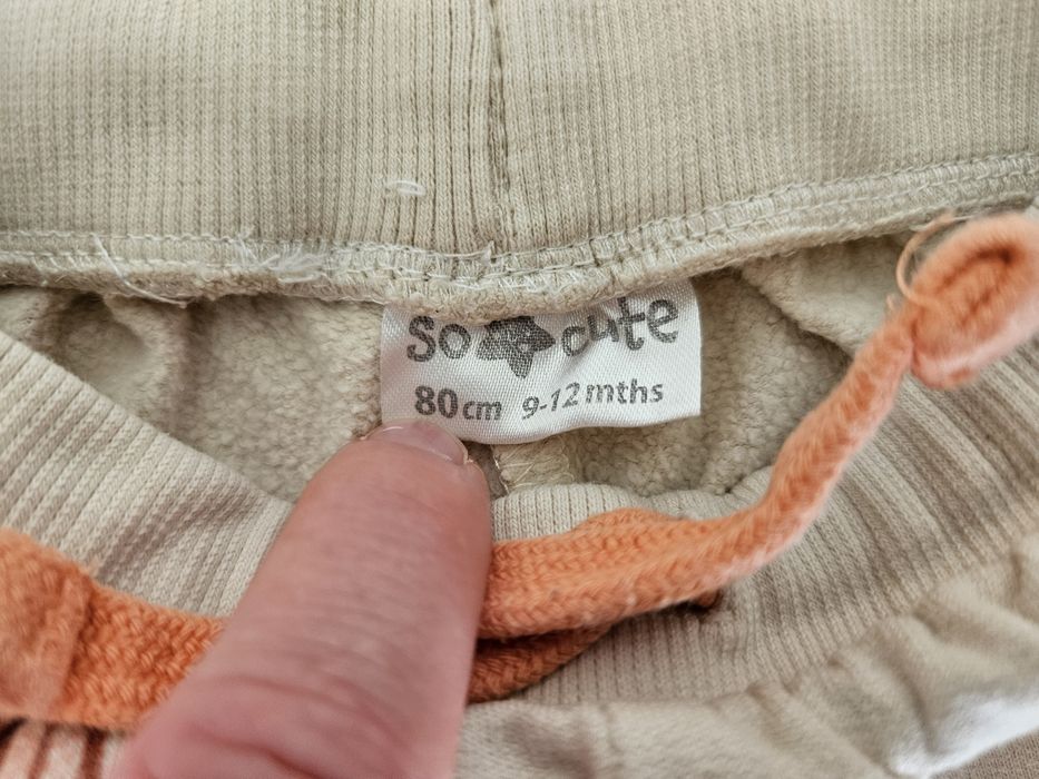 Zestaw, komplet 2 spodni, dresów dziecięcych; 80; beż, krem
Rozmiar: 8