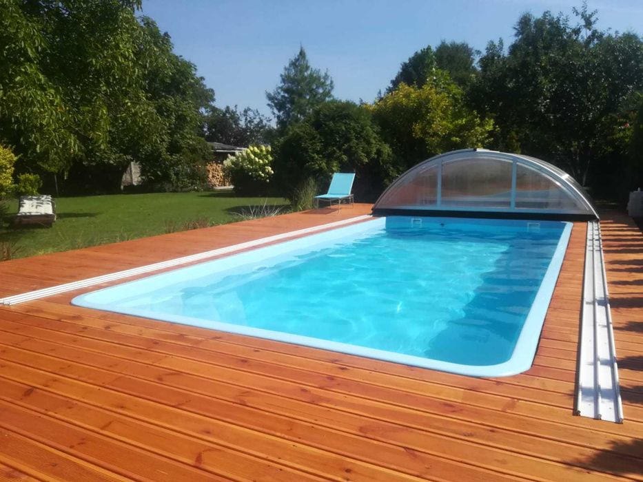 Basen ogrodowy z laminatu 7,0x3,2x1,55 basen poliestrowy  PODSTAWOWY