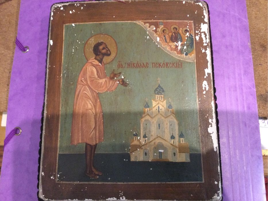 Ikona prawosławna ,Rosja,monastyr,antyk,zabytek,oryginał.