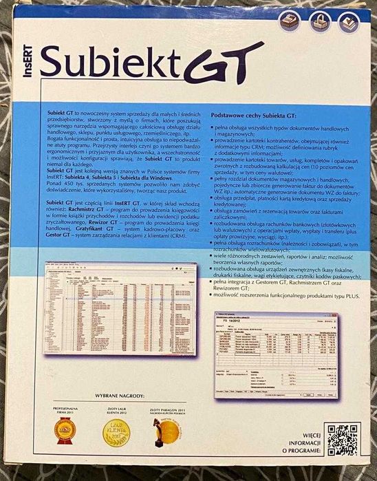 Subiekt GT - system sprzedaży, oprogramowanie do zarządzania firmą