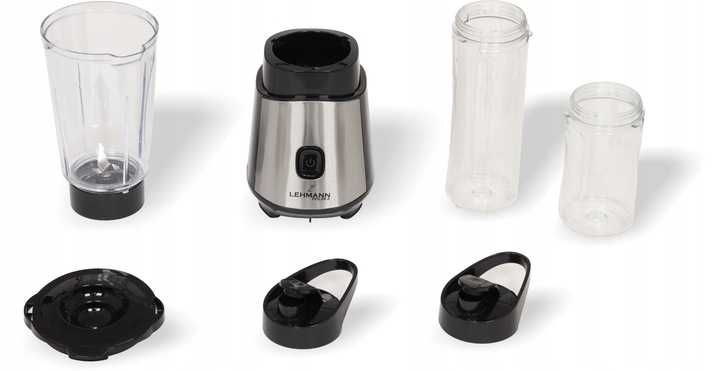 BLENDER kielichowy DO KOKTAJLI 1200W + 2x bidon ZESTAW -  MOCNY 10w1