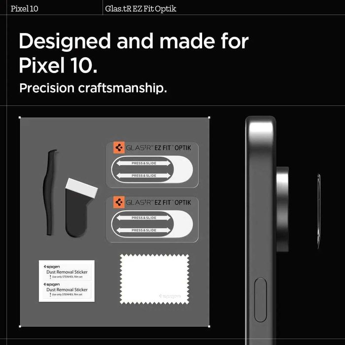 Защитное стекло на камеру Spigen Optik EZ Fit 2-Pack Google Pixel 10