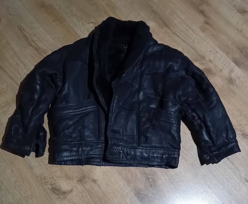 Kożuch naturalny dziecięcy vinted '80 '90 4 lata