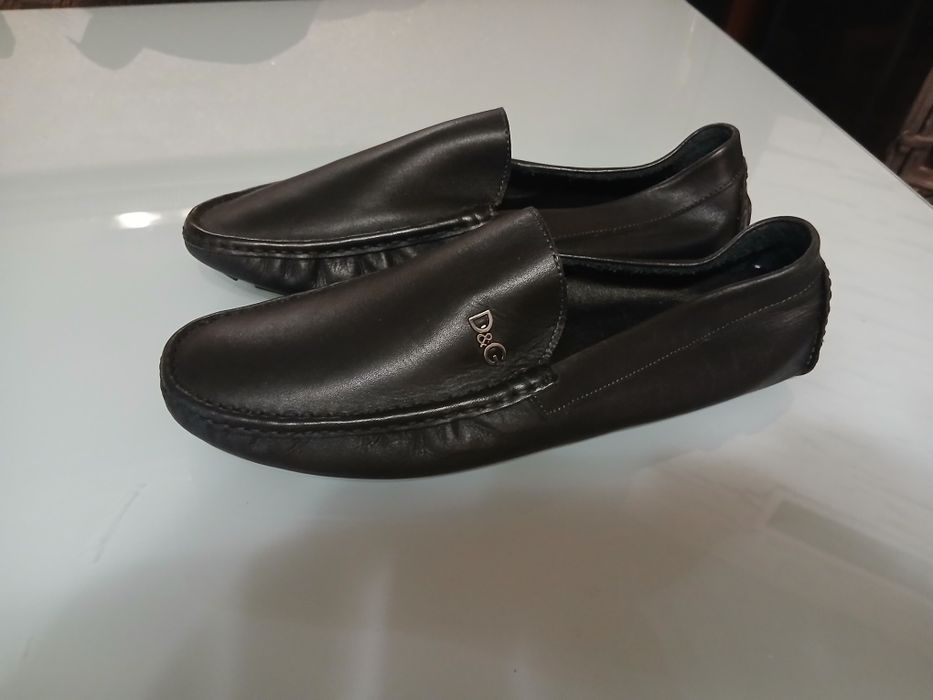 Buty mokasyny czarne D&G nowe skóra 100% rozmiarr.44. okazyjna cena 399