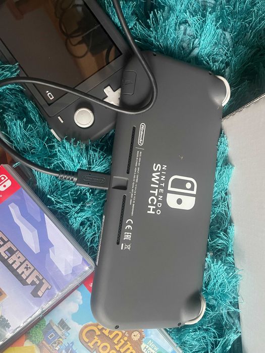 2x Nintendo Switch Lite - kolor szary + 3 gry - stan idealny