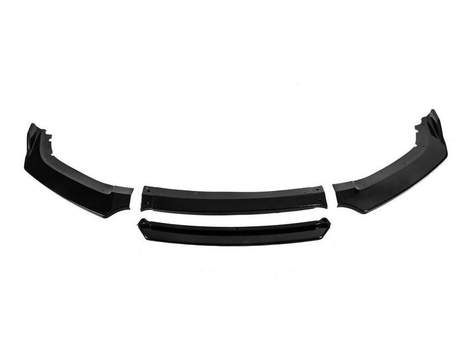 Volkswagen Caddy 2010-2015 рр. Передня лип накладка Niken Black (ABS)
