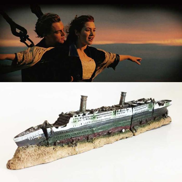 Sztuczna dekoracja akwariowa Statek Titanic lub na Prezent