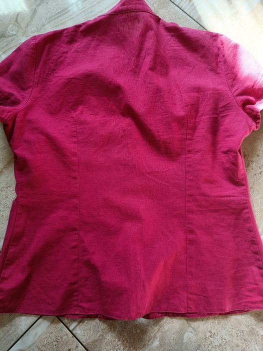 Bluzka w kolorze fuksji , bawełna i len.