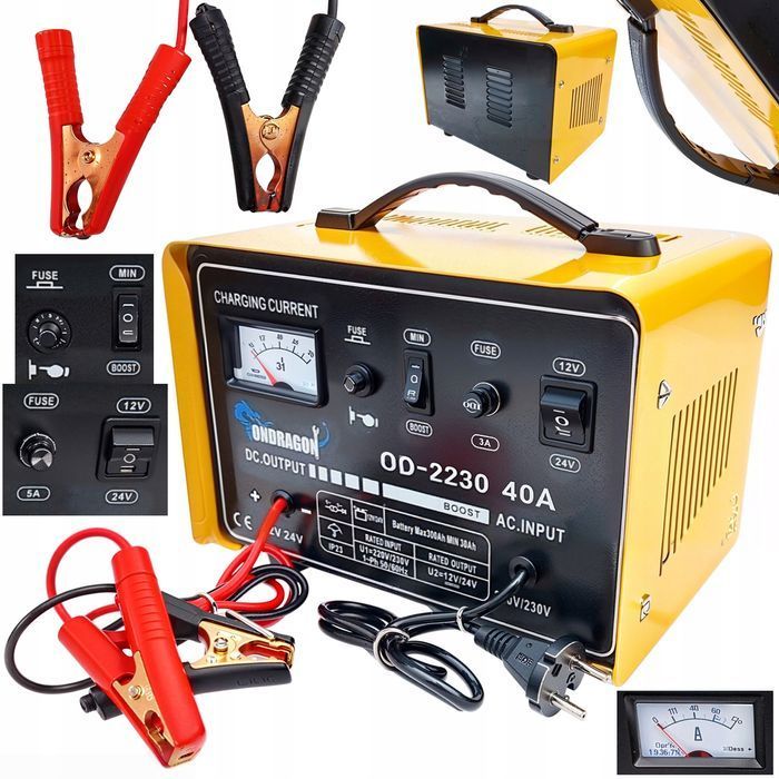 Rozruch 12/24V Prostownik Samochodowy Z Rozruchem Do Ładowania Mocny