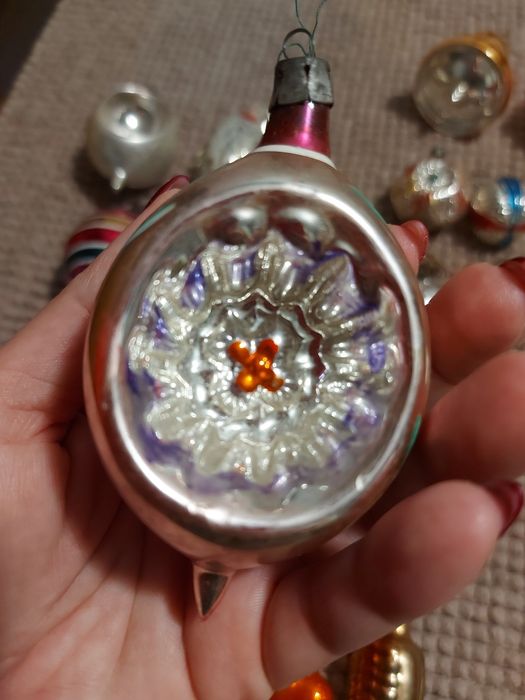 Stara bombka kolekcjonerskie PRL reflektor